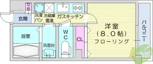 シティマンション木町通【4階】の間取り