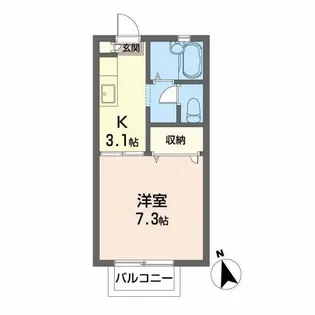 スカイエイト【2階】の間取り