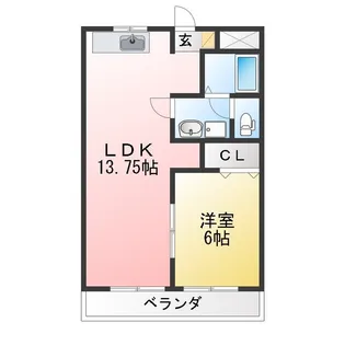 泉ハイツ45【3階】の間取り