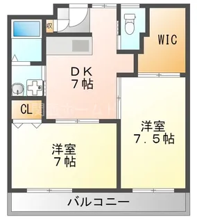 ロイヤルハイツ三喜【4階】の間取り
