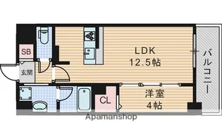 サンセール江坂【3階】の間取り