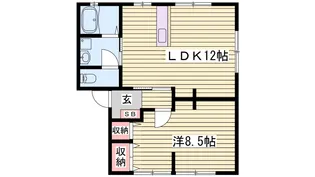 サンハイツB棟【2階】の間取り