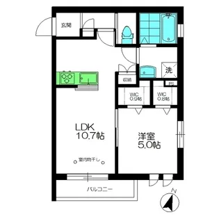 アルブル ア クロッシュ【2階】の間取り
