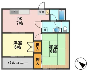 フローレンス山嵜【2階】の間取り