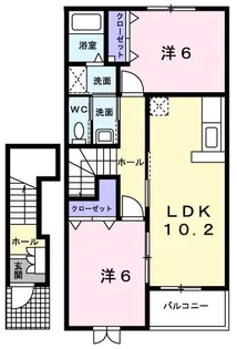 プロムナード D【2階】の間取り