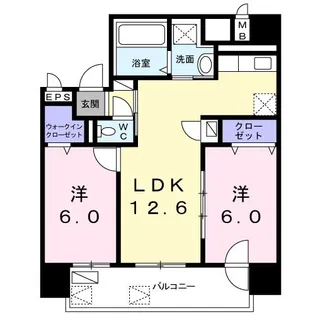 プラシード北円山【8階】の間取り