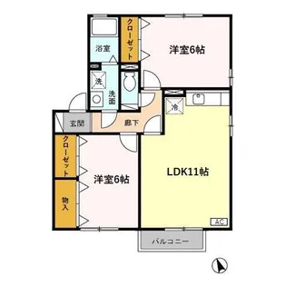 マウルール B【2階】の間取り