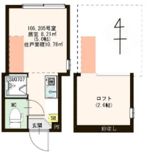 イオ椎名町【2階】の間取り