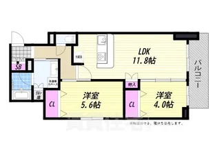 プレサンスロジェ梅田north【7階】の間取り