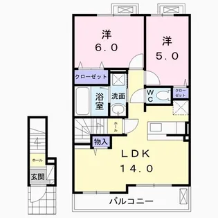 ファミールリュウガミ【2階】の間取り