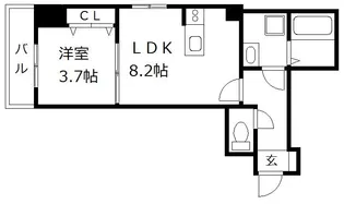 リバティ神屋【8階】の間取り