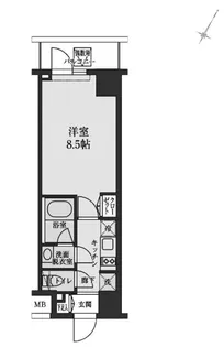 S-RESIDENCE清澄白河【5階】の間取り