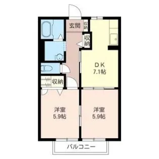 メープルハイムA【1階】の間取り