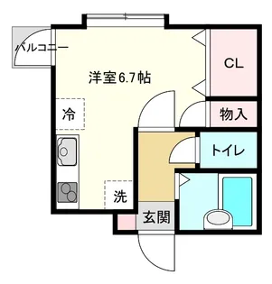 丘とひだまりのLatte【1階】の間取り