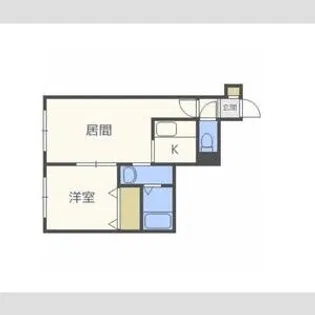 レイディアント南9条【1階】の間取り