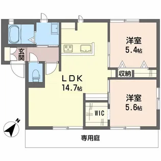 メゾンT.K.D【2階】の間取り