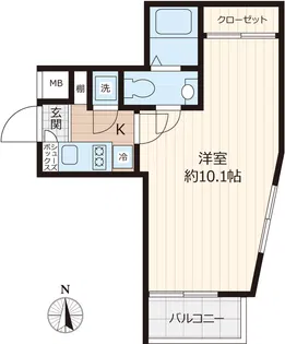 Beverly Homes 下赤塚【2階】の間取り