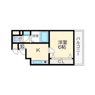 クレセール阿波座【4階】の間取り