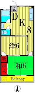 メゾン砂原【1階】の間取り