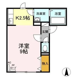 ハイセレールつるや【2階】の間取り