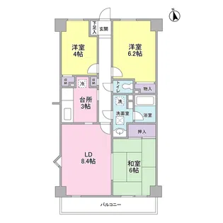 ファーサ宮崎台【3階】の間取り
