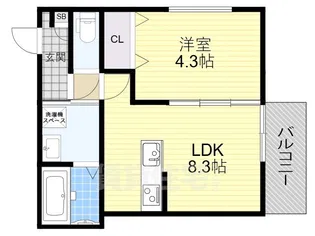 Gracias Court豊野町【3階】の間取り