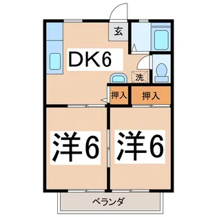 パナハイツ秋山【1階】の間取り