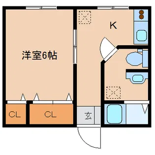 クリーンハイツBe-2【1階】の間取り