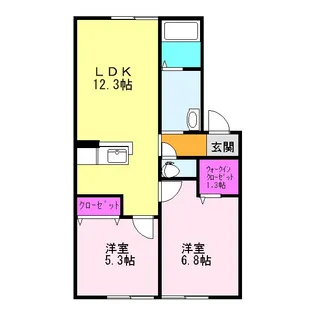 ARC荻野A【2階】の間取り
