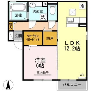 熊本県熊本市南区野田1【アパート】の間取り