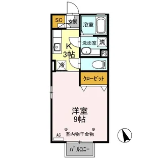 D-ROOM デジール II203【2階】の間取り