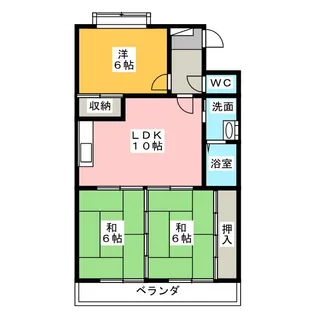 メルローズ2号館【2階】の間取り