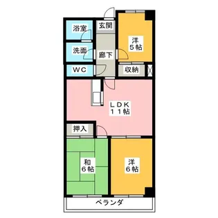 クリエーション1108【3階】の間取り