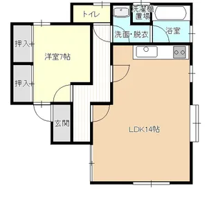 レスト3永井川【1階】の間取り