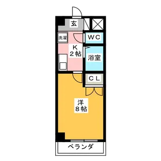 グランデュー松葉【4階】の間取り