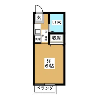 第1山ノ手ハイム【2階】の間取り