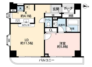 インペリアル南麻布コート&サテライト【5階】の間取り