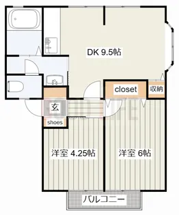 兵庫県加古川市加古川町木村【アパート】の間取り