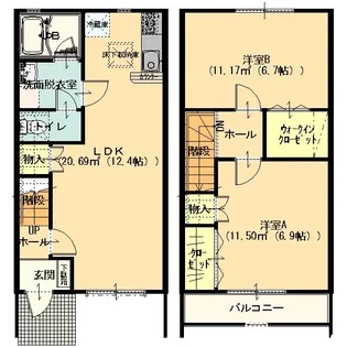 群馬県太田市飯塚町【一戸建】の間取り