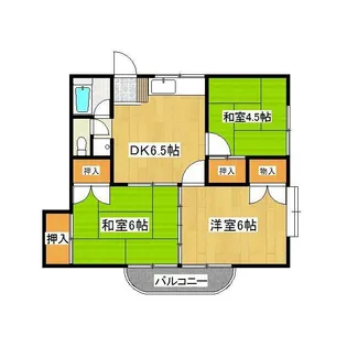 スミヨシコーポB棟【1階】の間取り