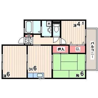 プリシェール南別府【2階】の間取り