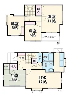 静岡県藤枝市東町【一戸建】の間取り