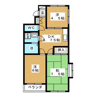 カーサデフローラ【3階】の間取り