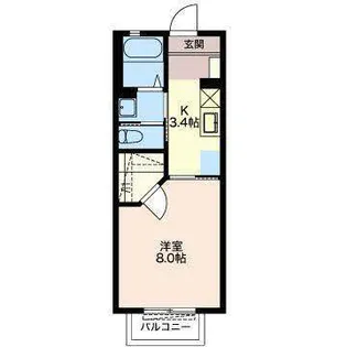 クレアーレ新川【1階】の間取り