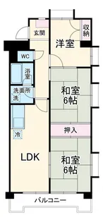 平和マンション【4階】の間取り