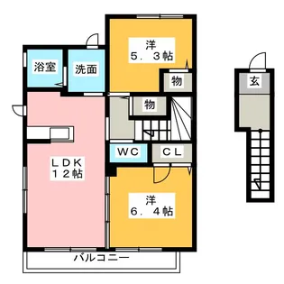 ウインド・フィル【2階】の間取り