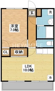 1LDKの間取り画像