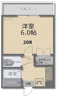 実籾コーポ【2階】の間取り