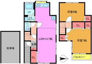 東京都江戸川区東葛西4【一戸建】の間取り