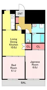 エスポワール喜沢【1階】の間取り